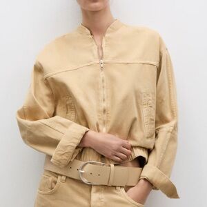 Mango denim bomber jacket